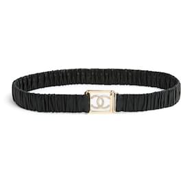 Chanel-to23 Belt Leather Black T85 New-Black,Gold hardware