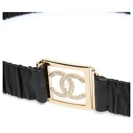 Chanel-A23 Belt Leather Black T85 New-Noir,Bijouterie dorée