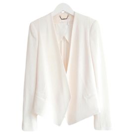 Chloé Jaqueta Blazer Texturizada Creme Chloe Cru