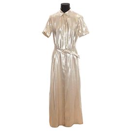 DMN Vestido de seda Dourado
