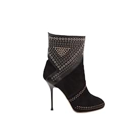 Jimmy Choo-Wildleder Fersen-Schwarz