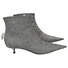 Balenciaga-BALENCIAGA  Ankle boots T.eu 40 leather-Silvery