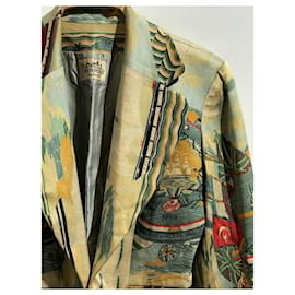 Hermès-HERMES  Jackets T.International S Silk-Multiple colors