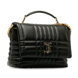 Burberry-Black Burberry Quilted Lola Chain Satchel-Black