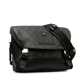 Louis Vuitton-Black Louis Vuitton Monogram Eclipse Voyager PM Crossbody Bag-Black