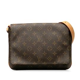 Louis Vuitton-Borsa a tracolla con tracolla corta Musette Tango monogramma marrone Louis Vuitton-Marrone