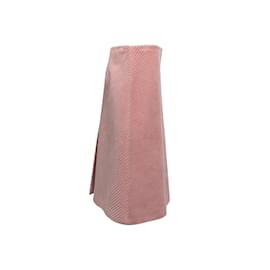 Prada-Light Pink Prada 2021 Velvet A-Line Skirt Size IT 44-Pink