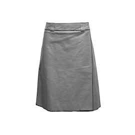 Prada-Grey Prada 2018 Leather Skirt Size IT 46-Grey