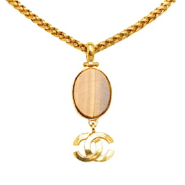 Chanel-Gold Chanel CC Pendant Necklace-Golden