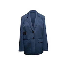 Prada-Prada azul marino 2018 Blazer Detalle Goma Talla IT 42-Azul marino