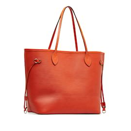 Louis Vuitton-Orange Louis Vuitton Epi Neverfull MM Tote Bag-Orange