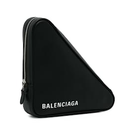 Balenciaga-Black Balenciaga Triangle Clutch-Black