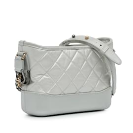 Chanel-Petit sac à bandoulière Gabrielle métallisé argenté Chanel-Argenté