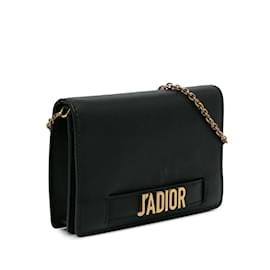 Dior-Black Dior J Adior Wallet on Chain Crossbody Bag-Black