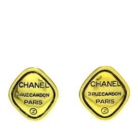 Chanel-Gold Chanel 31 Rue Cambon Paris Clip-On Earrings-Golden