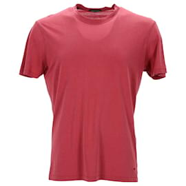 Tom Ford-Tom Ford Rundhals-T-Shirt aus rotem Lyocell-Rot