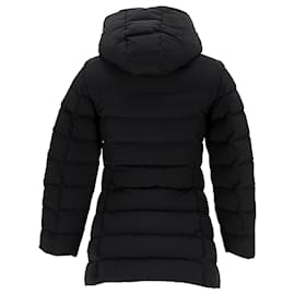 Moncler-Moncler Doudoune Elastique Jaqueta acolchoada com capuz em poliamida preta-Preto