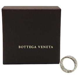Bottega Veneta-Bague bandeau Bottega Veneta Intrecciato en métal argenté-Argenté