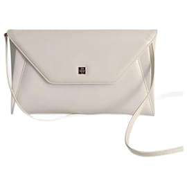 Givenchy-Borsa a tracolla baguette vintage Givenchy in pelle bianca-Bianco