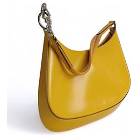 Prada-Prada vintage Cleo shoulder bag in yellow leather-Yellow