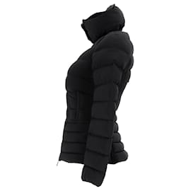 Moncler-Moncler Doudoune Elastique Quilted Down Jacket in Black Polyamide-Black