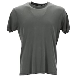 Tom Ford-T-shirt à col rond Tom Ford en Lyocell Kaki-Vert,Kaki