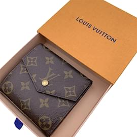 Louis Vuitton-Portefeuille à rabat doublé compact Monogram Vintage M61652-Marron
