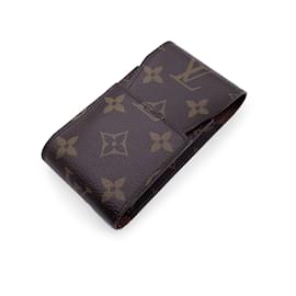 Louis Vuitton-Porta-cigarreira em lona marrom monograma M63024-Marrom