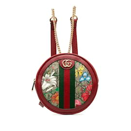 Gucci-Mini GG Supreme Flora Ophidia Backpack 598661-Beige