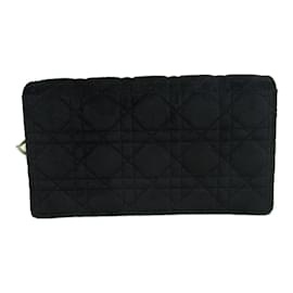 Dior-Velvet Cannage Lady Dior Convertible Clutch-Black