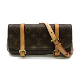 Louis Vuitton-Estuche para accesorios Monogram Pochette Marrell M51157-Castaño