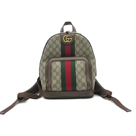 Gucci-GG Supreme Ophidia  Backpack 547965-Brown