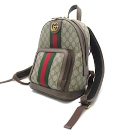 Gucci-GG Supreme Ophidia Rucksack 547965-Braun