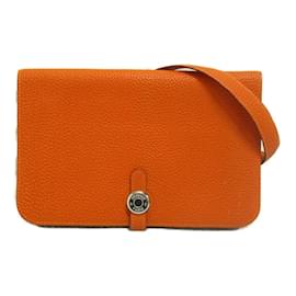 Hermès-Togo Dogon Duo Belt Bag-Orange