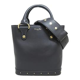 Dior-Avenue Studded Bucket Bag-Black