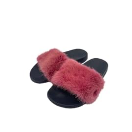 Givenchy-GIVENCHY Mules y zuecos T.UE 37 Cuero-Rosa