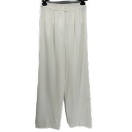 Autre Marque Unsignierte Hose T.US 6 Seide Weiß