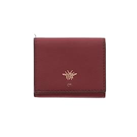 Dior-DIOR  Purses, wallets & cases T.  leather-Dark red