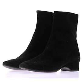 Chanel-CHANEL  Ankle boots T.eu 36.5 Suede-Black