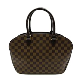 Louis Vuitton-Louis Vuitton Bolsa de lona horizontal Damier Ebene Sarria N51282 Em uma boa condição-Marrom