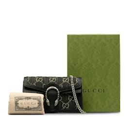 Gucci-GG Denim Super Mini Dionysus Crossbody Bag 476432-Black