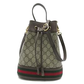 Gucci-GG Supreme Ophidia Bucket Bag  551000.0-Brown