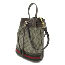 Gucci-Borsa a secchiello Ophidia GG Supreme  551000.0-Marrone