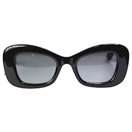 Alexander Mcqueen-Black square gradient lense sunglasses-Black