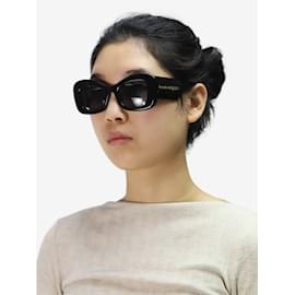 Alexander Mcqueen-Black square gradient lense sunglasses-Black
