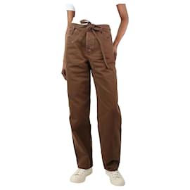 Autre Marque-Jeans de perna larga marrom - tamanho UK 6-Marrom
