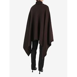 Joseph-Brown high-neck cashmere cape - size One Size-Brown