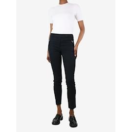Loro Piana-Black cotton trousers - size UK 6-Black
