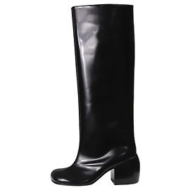 Dries Van Noten Botas pretas de couro até o joelho - tamanho UE 39 Preto