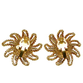 Chanel-Boucles d'oreilles à clip CC Sun dorées Chanel-Doré